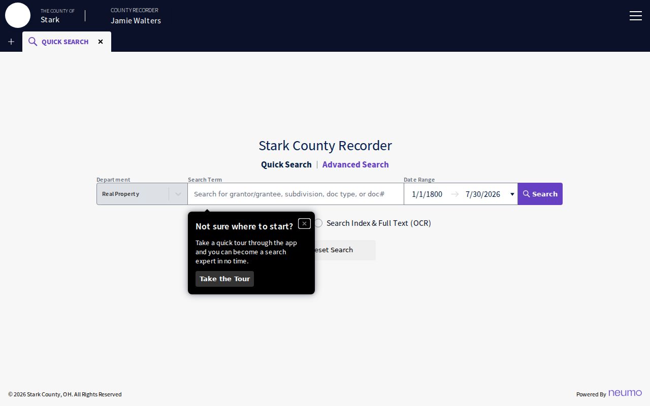 Massillon residents directory Stark County Recorder deed search