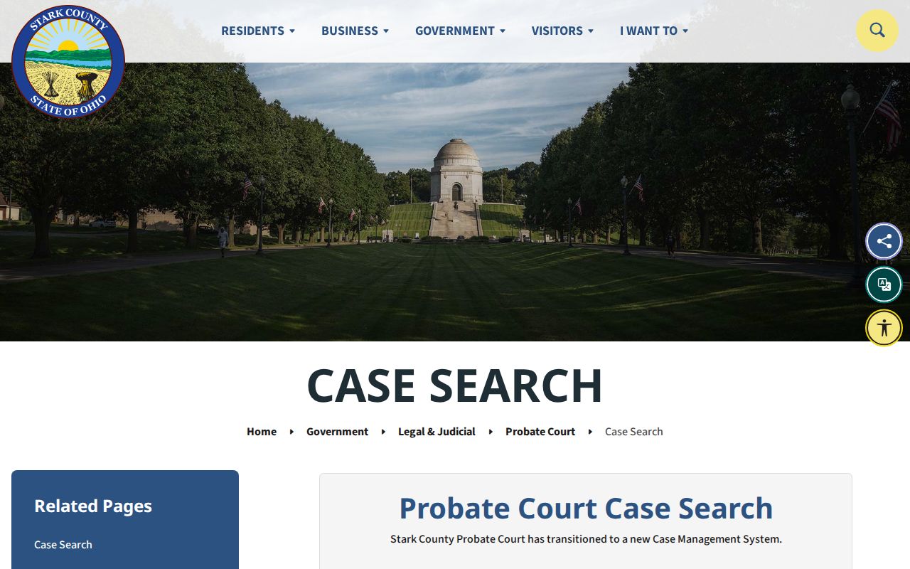 Massillon residents directory Stark County Probate case search