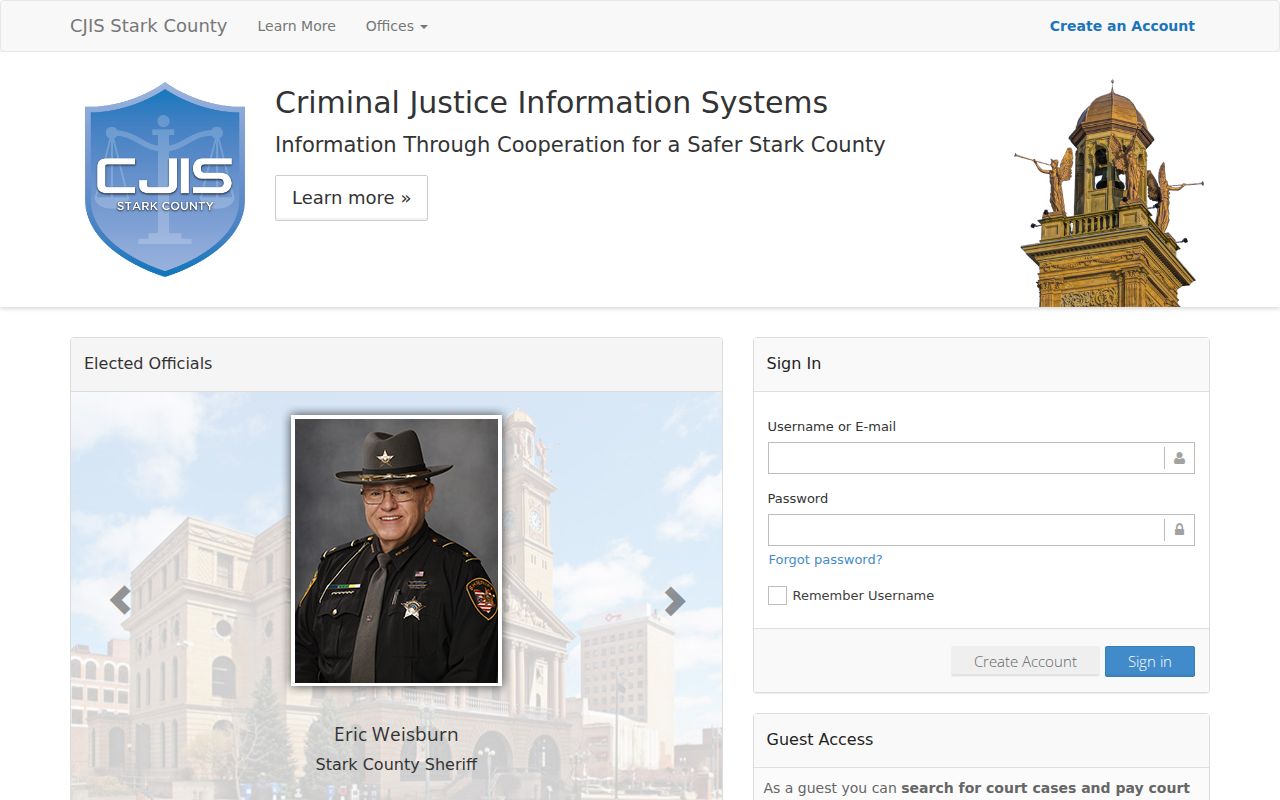 Massillon residents directory Stark CJIS court case search