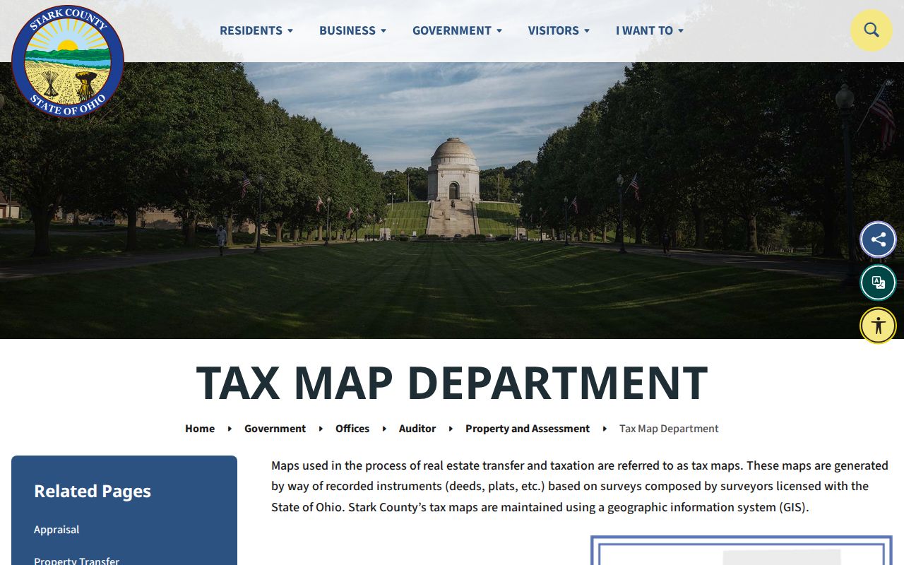 Massillon neighbors reference from the Stark County Tax Map Department