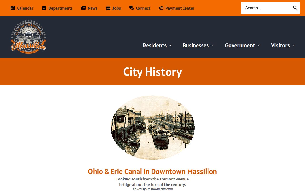 Massillon ZIP code directory source showing city history and geography
